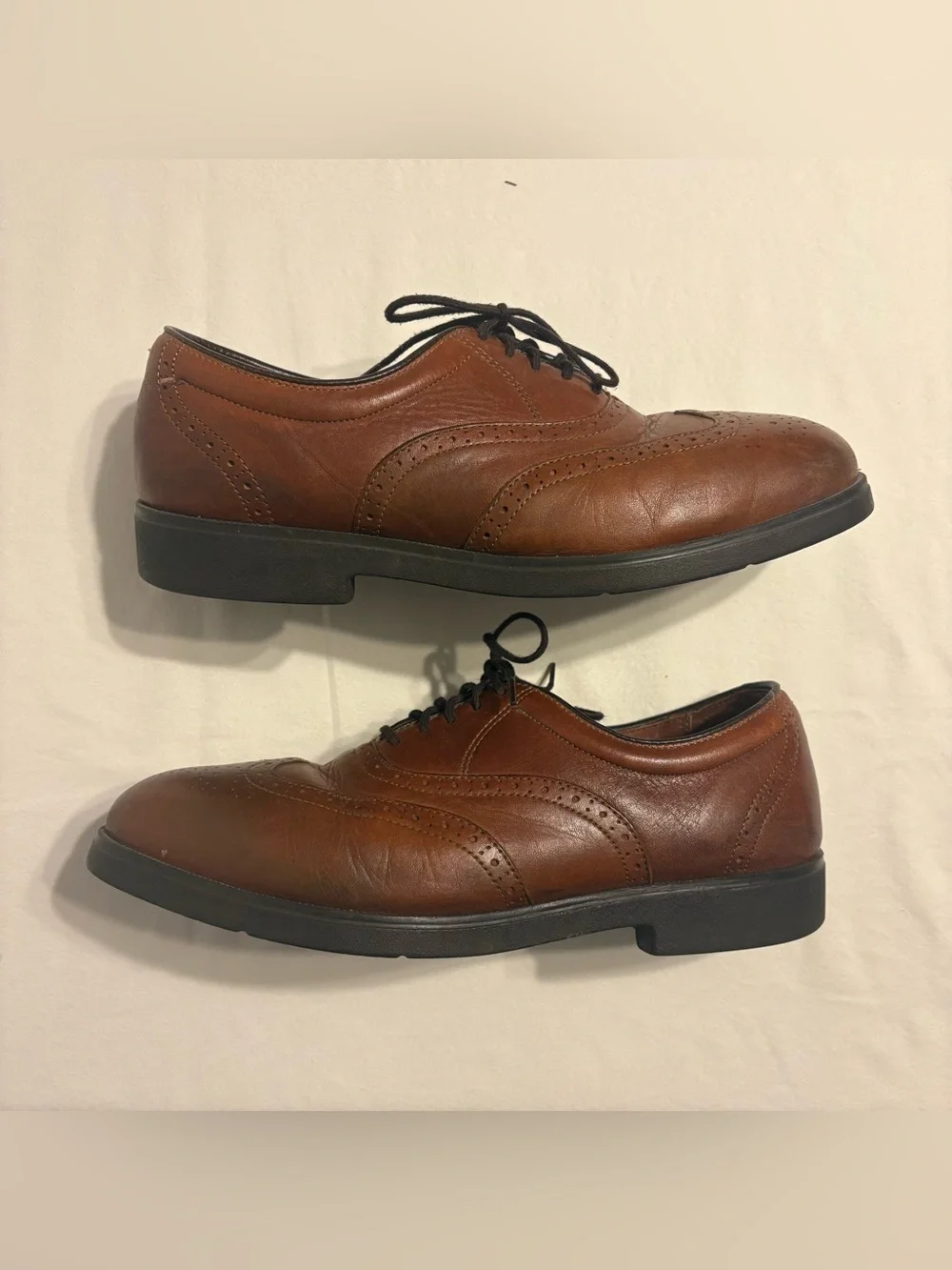 Vintage Iron Age Steel Toe Wingtip Dress Shoes size 8 1/2 Made in USA